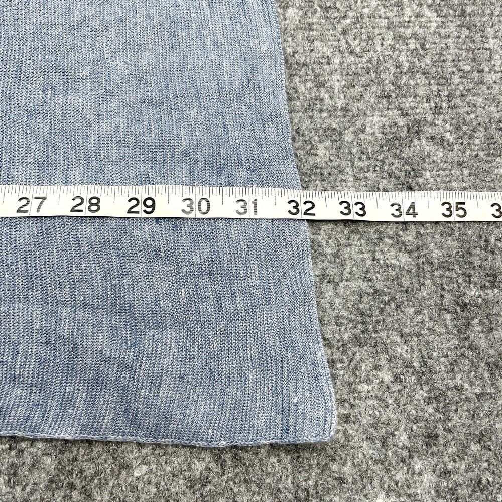 Eileen Fisher Organic Linen Melange Poncho Womerns One Size Asymmetrical Blue - Picture 5 of 8